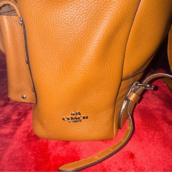 Coach Saddle Pebble Leather Rucksack Back Pack - Picture 8 of 10